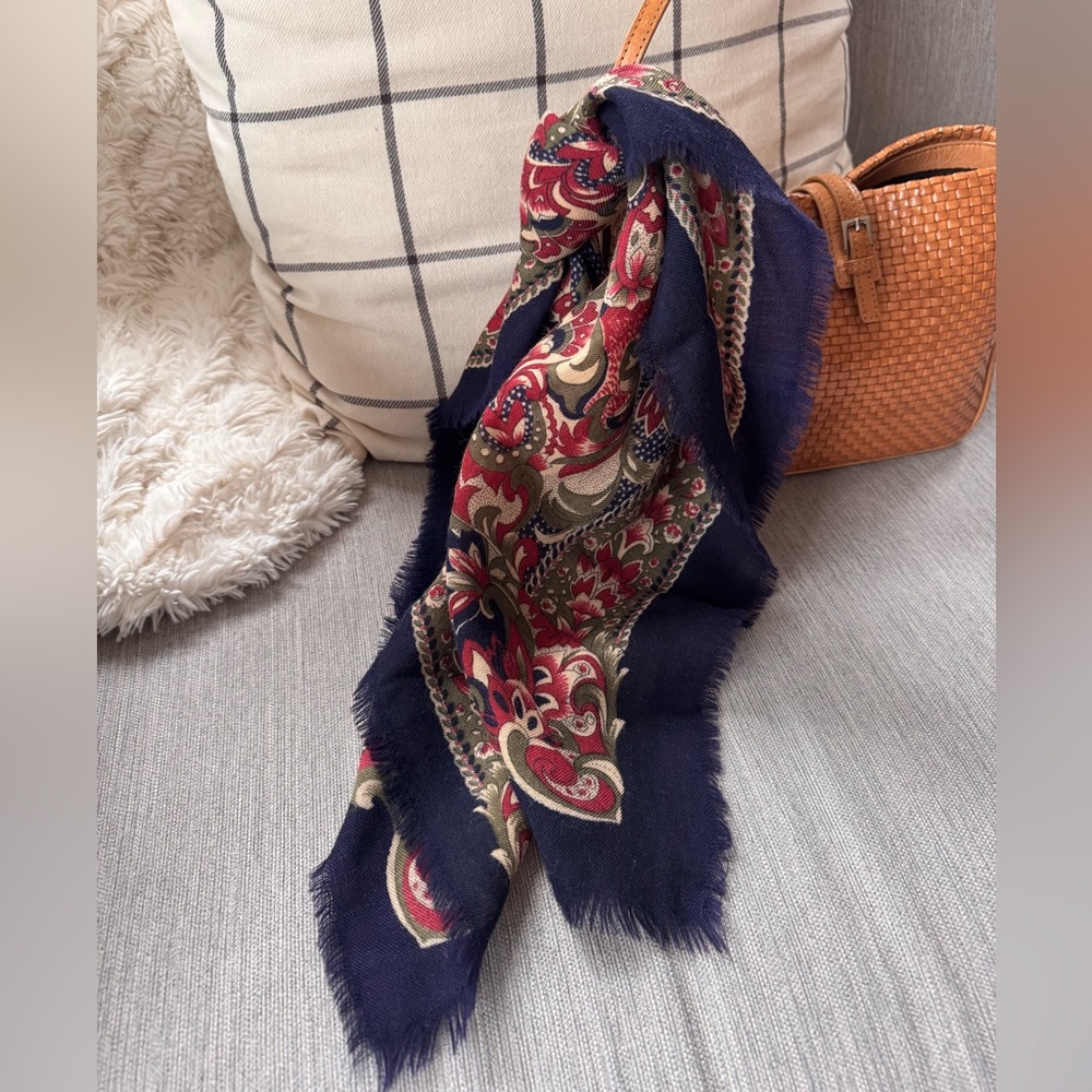 Elegant European Square Wool Scarf